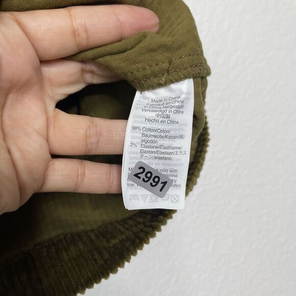 NEW Madewell Corduroy Mini Skirt Sz 8 Green A-Line Pockets Stretch Cotton Retro - Picture 9 of 10